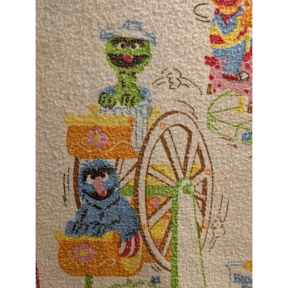 Vintage JCPenney Twin Blanket Muppets Inc Sesame Street Made In USA 70s Rare